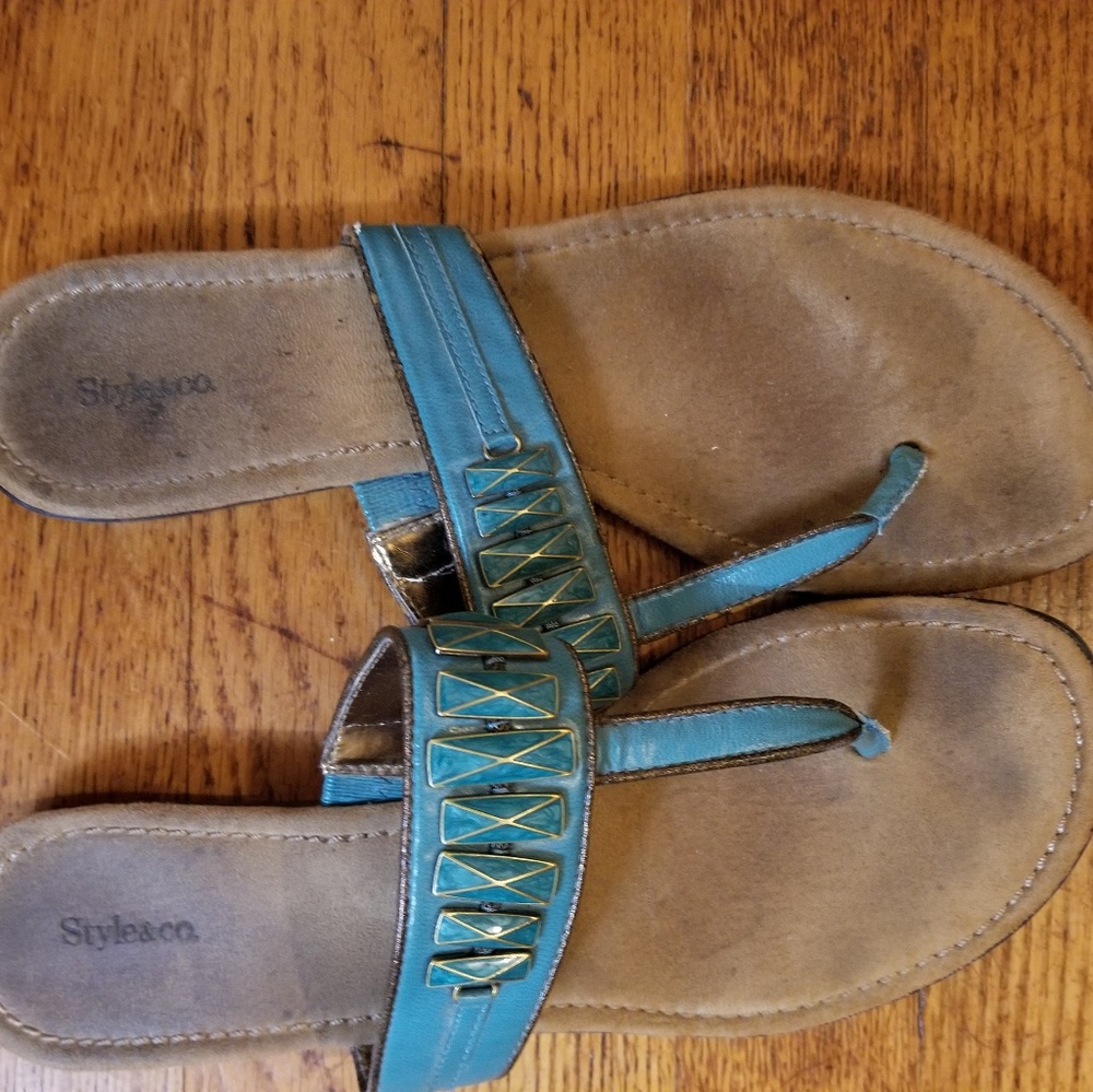 Teal sandals